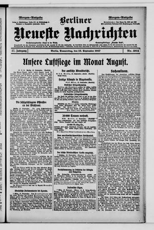 Berliner Neueste Nachrichten on Sep 13, 1917