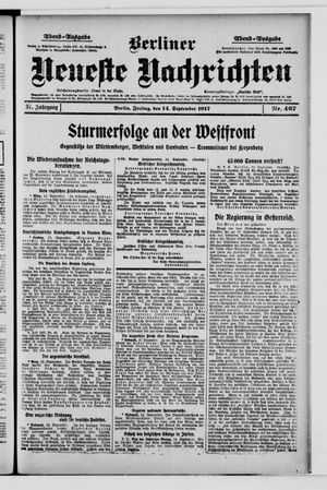 Berliner Neueste Nachrichten vom 14.09.1917