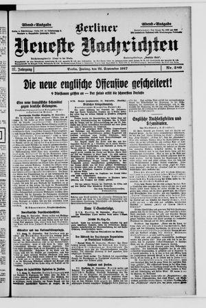 Berliner Neueste Nachrichten vom 21.09.1917