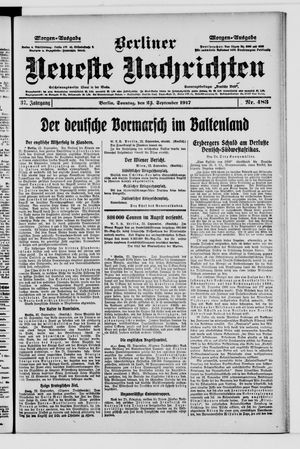 Berliner Neueste Nachrichten vom 23.09.1917
