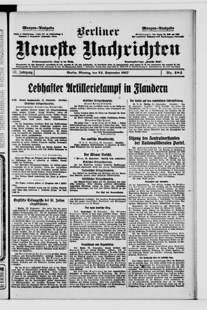 Berliner Neueste Nachrichten vom 24.09.1917