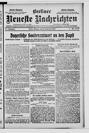 Berliner Neueste Nachrichten vom 24.09.1917