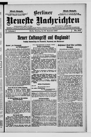 Berliner Neueste Nachrichten vom 25.09.1917