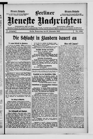 Berliner Neueste Nachrichten vom 27.09.1917