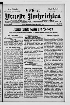 Berliner Neueste Nachrichten on Sep 29, 1917