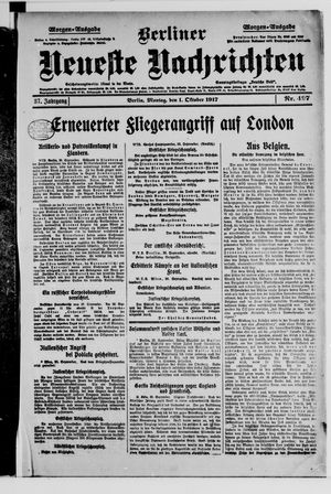 Berliner Neueste Nachrichten vom 01.10.1917