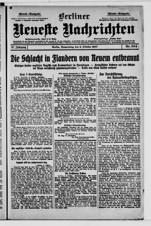 Berliner Neueste Nachrichten vom 04.10.1917