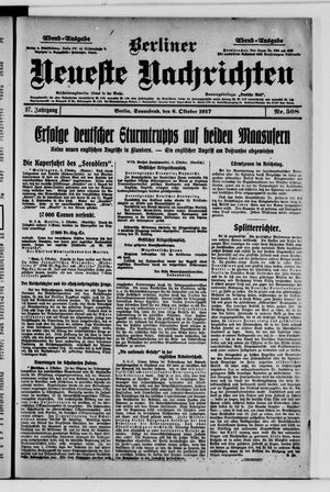 Berliner Neueste Nachrichten vom 06.10.1917
