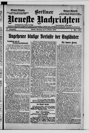 Berliner Neueste Nachrichten vom 07.10.1917