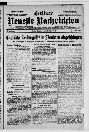 Berliner Neueste Nachrichten vom 08.10.1917