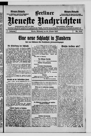 Berliner Neueste Nachrichten on Oct 10, 1917