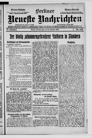 Berliner Neueste Nachrichten vom 11.10.1917