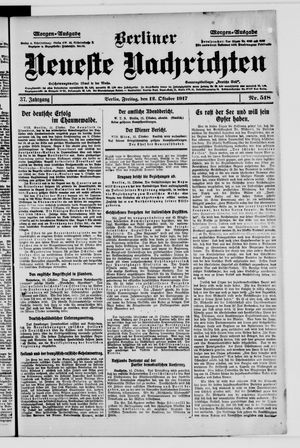 Berliner Neueste Nachrichten vom 12.10.1917