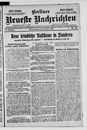 Berliner Neueste Nachrichten vom 12.10.1917