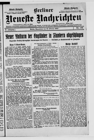 Berliner Neueste Nachrichten vom 13.10.1917