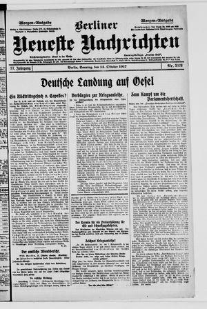 Berliner Neueste Nachrichten vom 14.10.1917