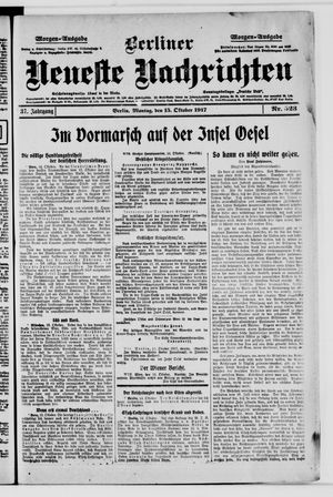 Berliner Neueste Nachrichten vom 15.10.1917