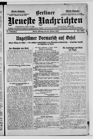 Berliner Neueste Nachrichten vom 15.10.1917