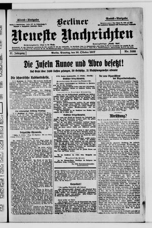 Berliner Neueste Nachrichten vom 16.10.1917