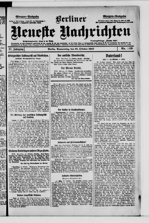 Berliner Neueste Nachrichten vom 18.10.1917