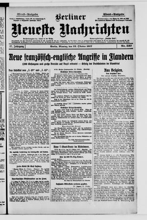 Berliner Neueste Nachrichten vom 22.10.1917