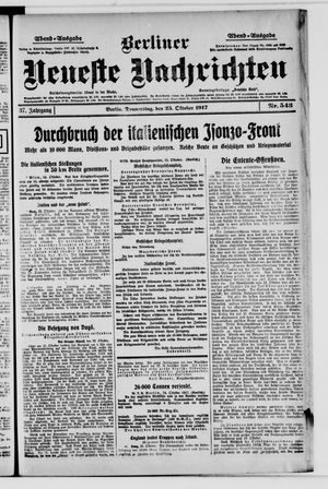 Berliner Neueste Nachrichten vom 25.10.1917