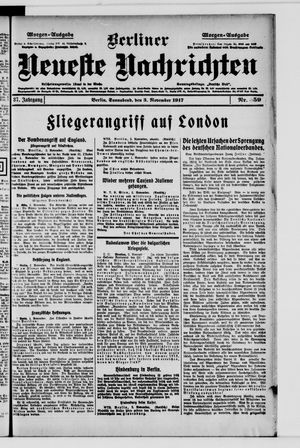 Berliner Neueste Nachrichten vom 03.11.1917