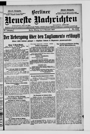 Berliner Neueste Nachrichten vom 05.11.1917