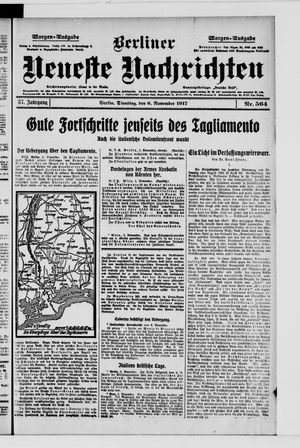 Berliner Neueste Nachrichten vom 06.11.1917