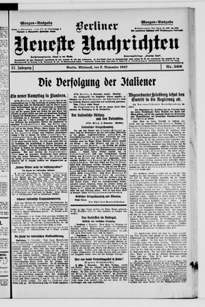 Berliner Neueste Nachrichten vom 07.11.1917