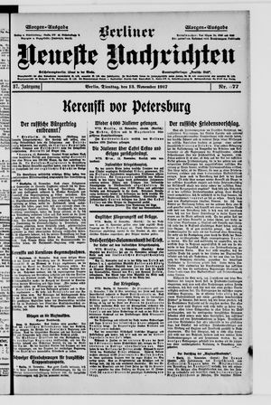 Berliner Neueste Nachrichten vom 13.11.1917