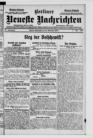 Berliner Neueste Nachrichten vom 14.11.1917