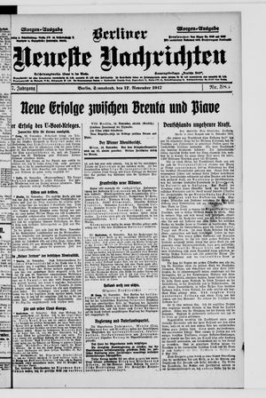 Berliner Neueste Nachrichten vom 17.11.1917