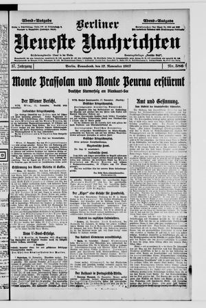 Berliner Neueste Nachrichten vom 17.11.1917