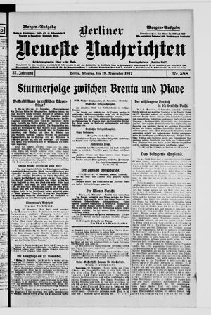 Berliner Neueste Nachrichten vom 19.11.1917
