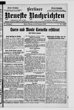 Berliner Neueste Nachrichten vom 19.11.1917
