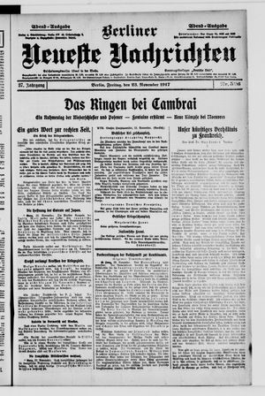 Berliner Neueste Nachrichten vom 23.11.1917