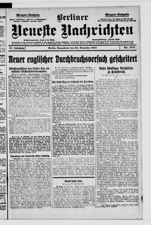 Berliner Neueste Nachrichten vom 24.11.1917