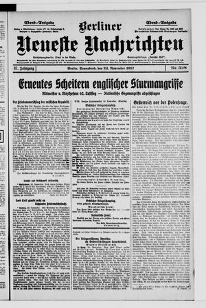 Berliner Neueste Nachrichten vom 24.11.1917