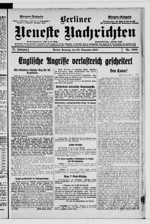 Berliner Neueste Nachrichten vom 25.11.1917