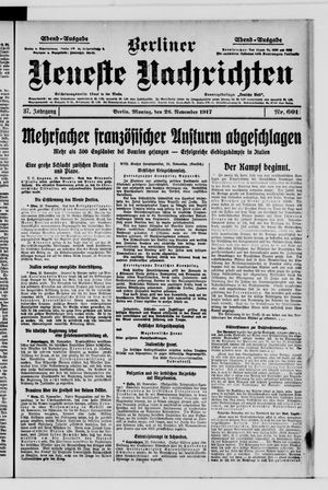 Berliner Neueste Nachrichten vom 26.11.1917
