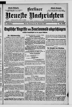 Berliner Neueste Nachrichten vom 27.11.1917