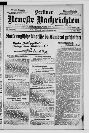 Berliner Neueste Nachrichten vom 28.11.1917