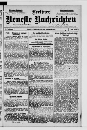 Berliner Neueste Nachrichten on Nov 29, 1917