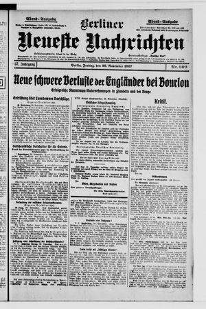 Berliner Neueste Nachrichten vom 30.11.1917