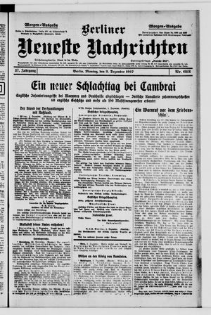 Berliner Neueste Nachrichten on Dec 3, 1917