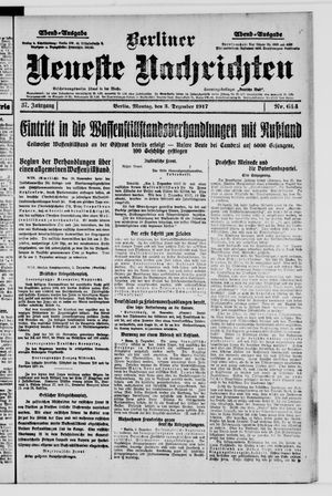 Berliner Neueste Nachrichten vom 03.12.1917