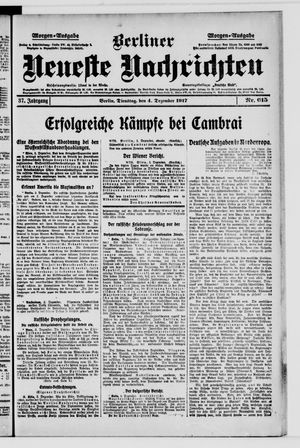 Berliner Neueste Nachrichten vom 04.12.1917