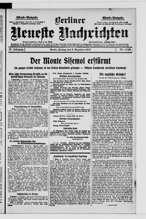 Berliner Neueste Nachrichten vom 07.12.1917