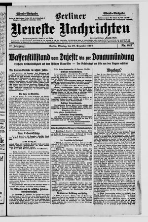 Berliner Neueste Nachrichten vom 10.12.1917